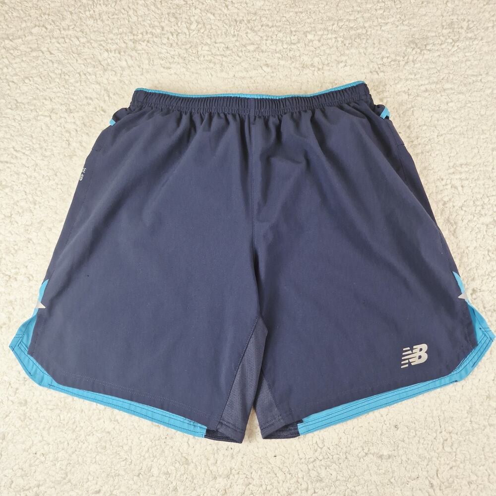 Mens New Balance Lined Running Shorts Blue Small